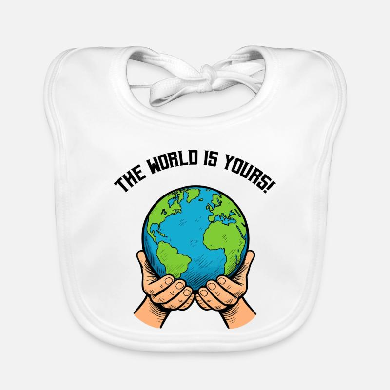 Hands Holding Earth – Global Responsibility Organic Baby Bibs