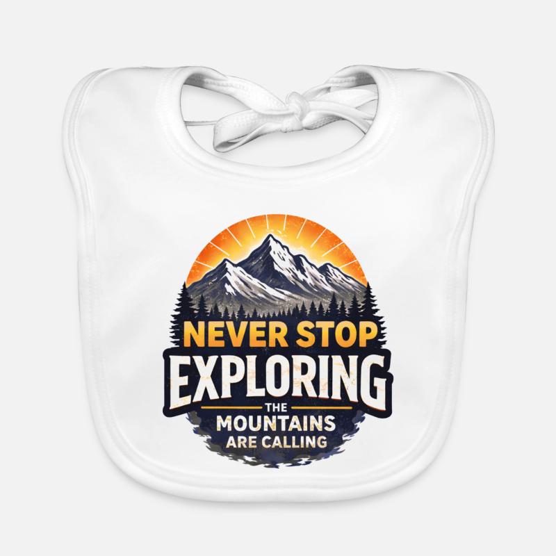 Always Exploring the Mountains Organic Baby Bibs