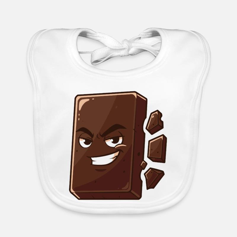 Charmant bloc de chocolat avec un sourire Bavoir bio Bébé