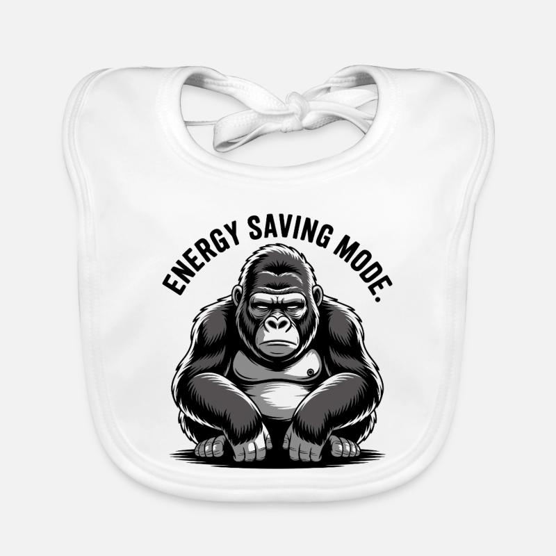 Gorilla Energy Saving Mode Organic Baby Bibs
