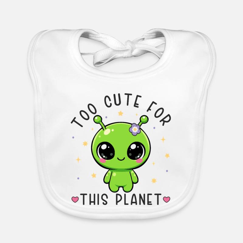 Cadeau de naissance de bébé extraterrestre Kawaii mignon Bavoir bio Bébé