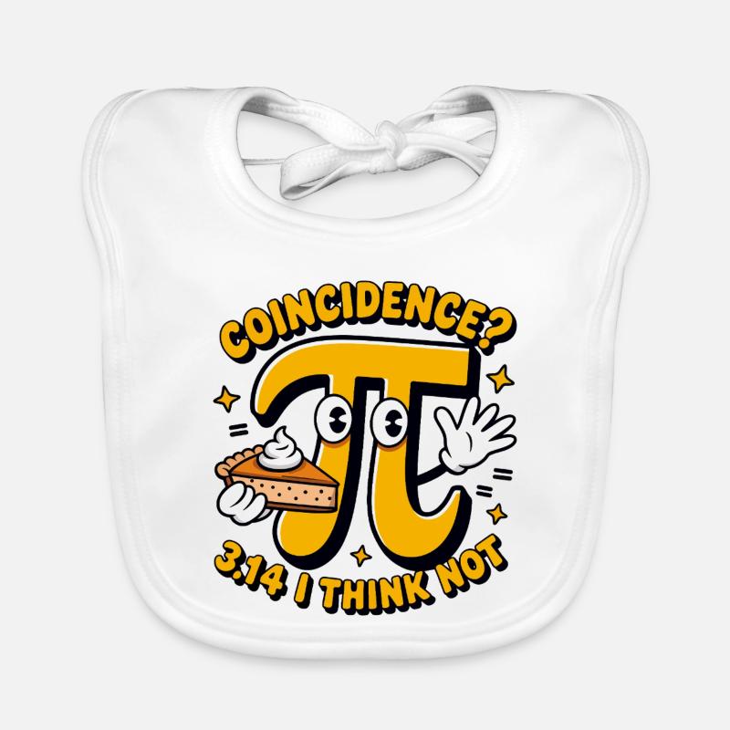 Coïncidence du Jour Pi 3.14 Conception de Gâteau Mathématique Bavoir bio Bébé