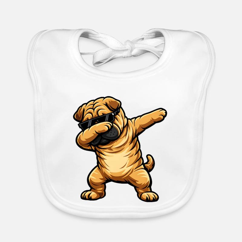Tabbing Shar Pei Bavoir bio Bébé