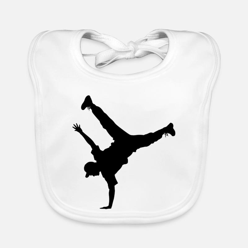 Idée de cadeau pour un danseur hip-hop avec du b-boying Bavoir bio Bébé