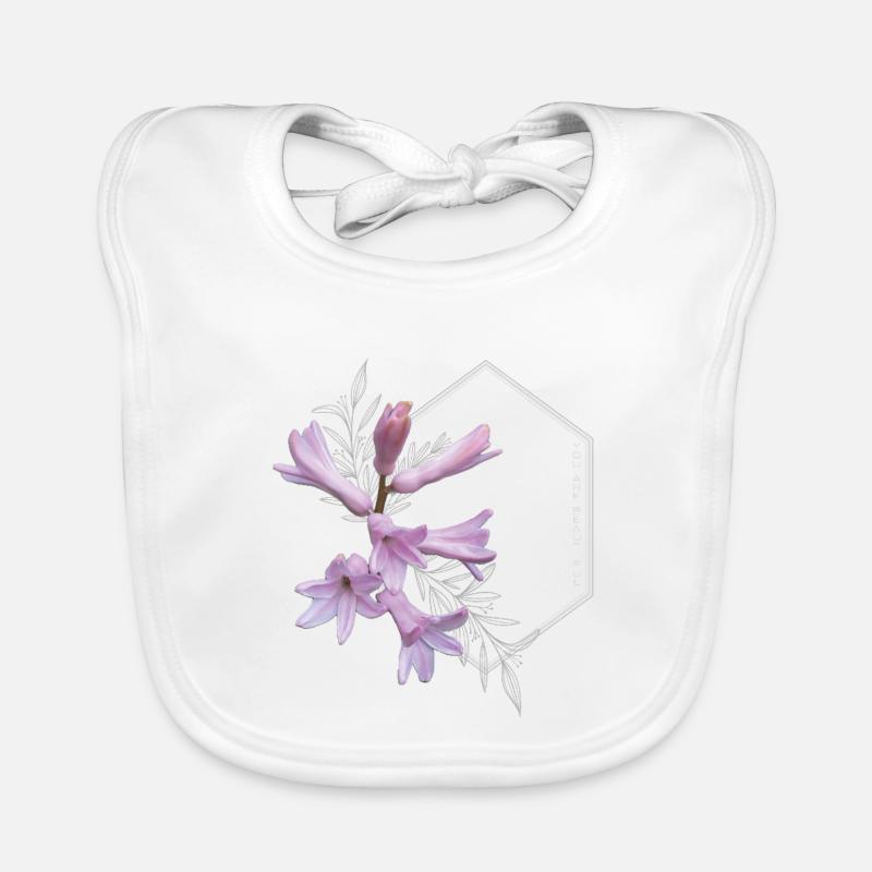 Du bist wunderschön – elegantes rosa Blumendesign Baby Bio-Lätzchen