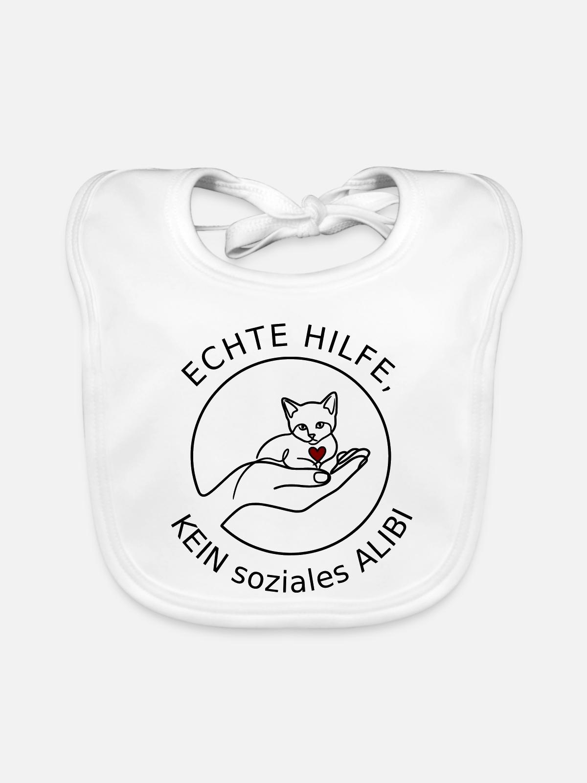 Echte Hilfe - Baby Bio-Lätzchen - Weiß - Vorne