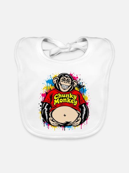 Chunky Monkey - Baby Bio-Lätzchen - Weiß
