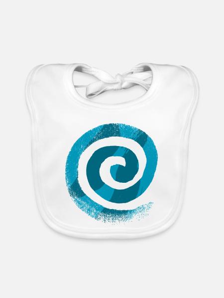 Spirale - Baby Bio-Lätzchen - Weiß - Vorne