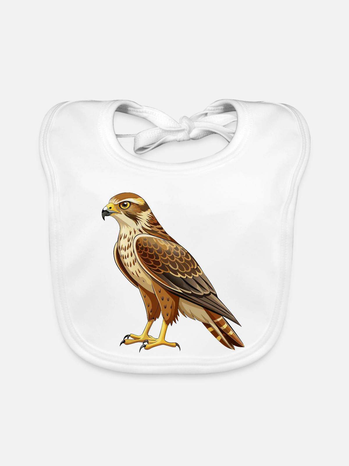 Rotschwanzbussard - Baby Bio-Lätzchen - Weiß - Vorne
