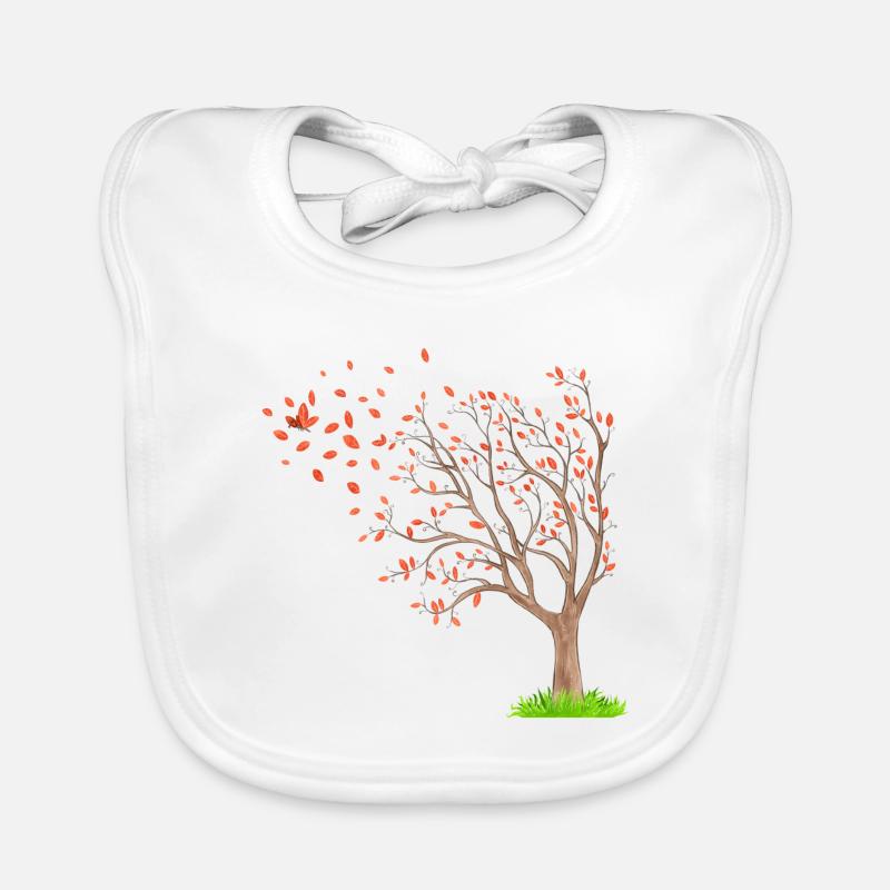 Arbre de vie et papillon Bavoir bio Bébé