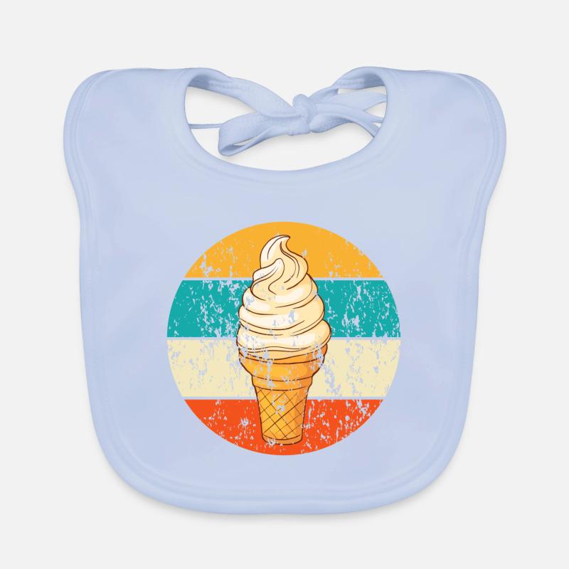 Vintage Retro Eistüte Softeis Baby Bio-Lätzchen