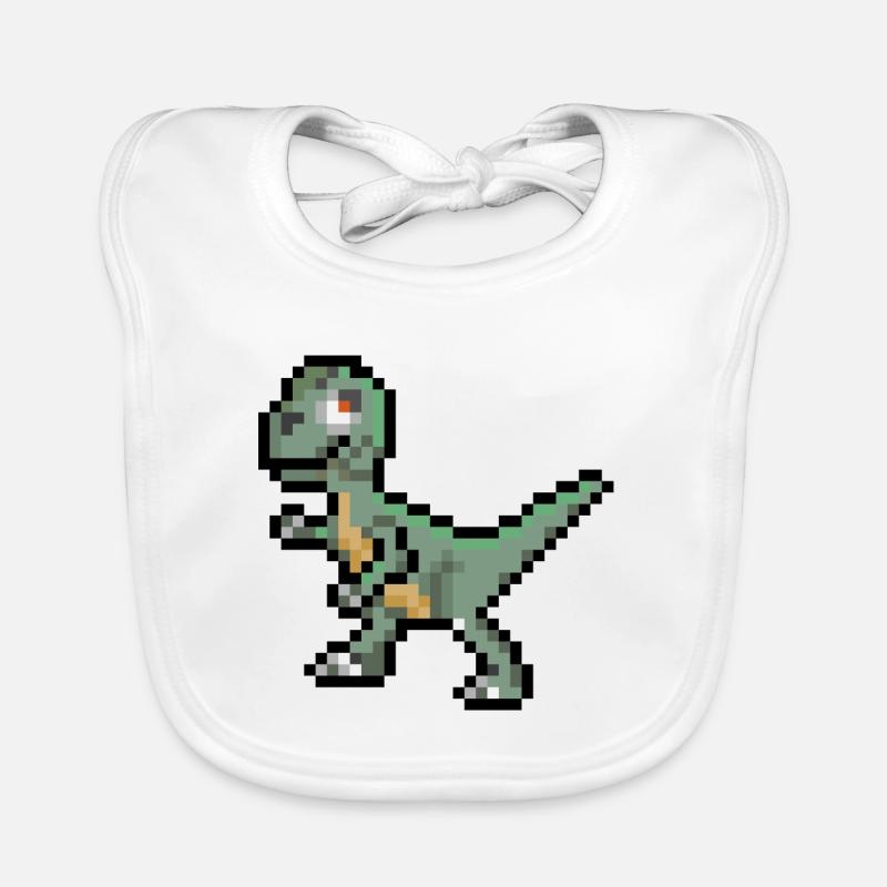 Pixel Dinosaurus Bio-slabbetje voor baby's