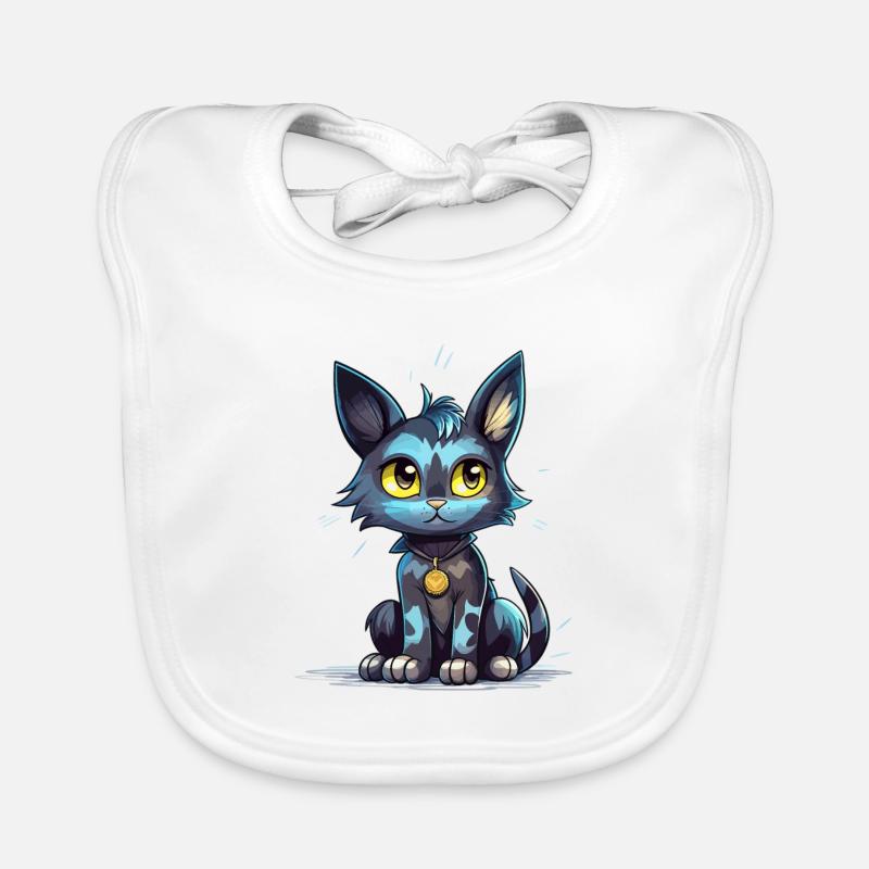 Mignon chat bébé Bavoir bio Bébé