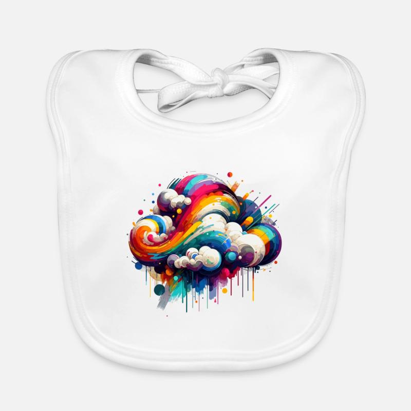 Nuage coloré coloré Bavoir bio Bébé