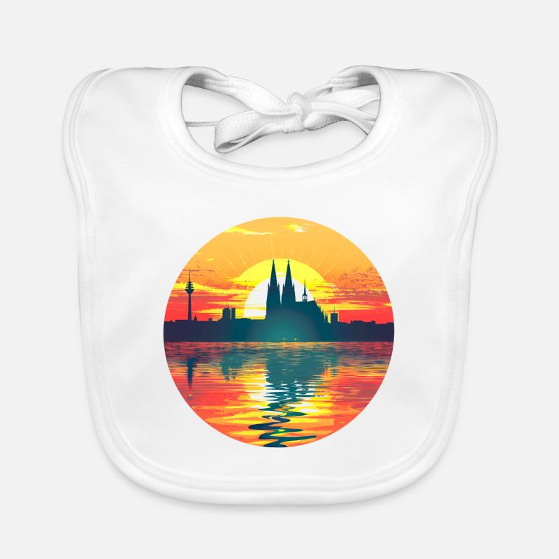 Cologne Skyline Organic Baby Bibs