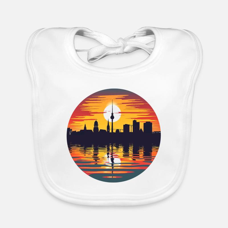 Karlsruhe Skyline Organic Baby Bibs