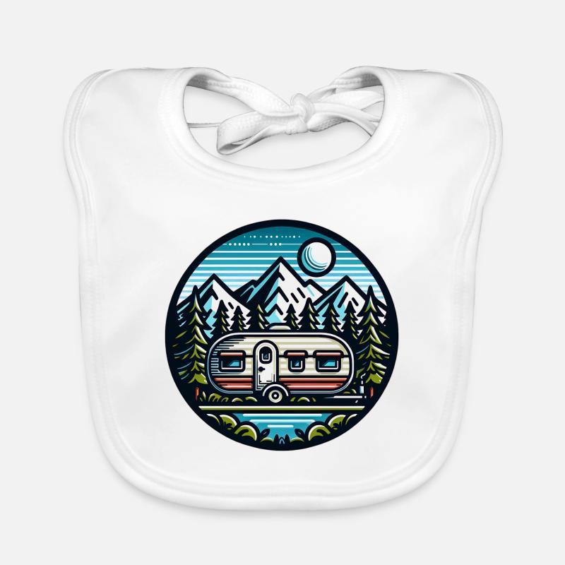 Camping Camper Caravan Organic Baby Bibs