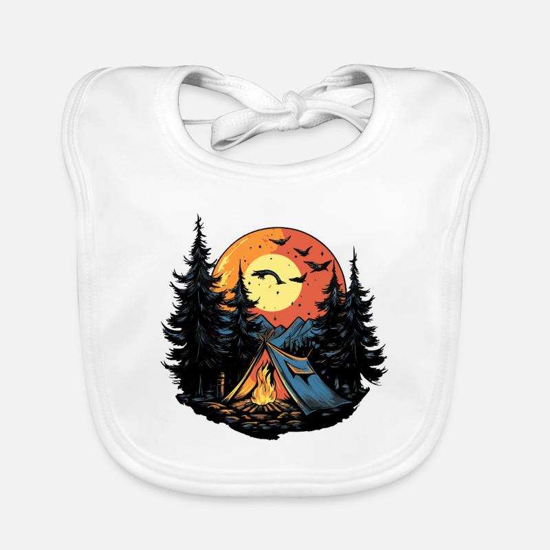 Tente de camping forêt Bavoir bio Bébé