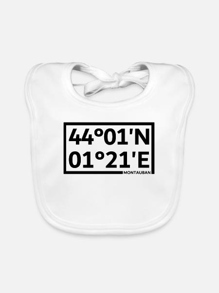 Montauban coordinates - Organic Baby Bibs - white - Front