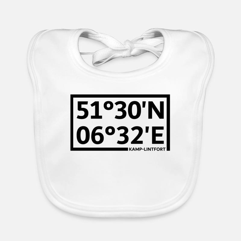 Kamp-Lintfort coordinates Organic Baby Bibs