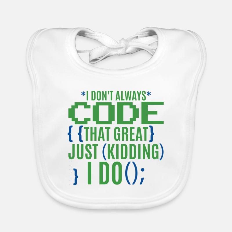 Funny Coder Programmer IT Organic Baby Bibs