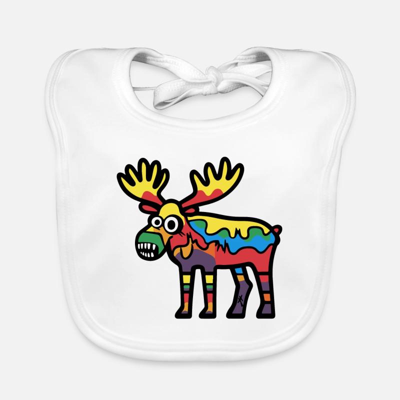 Elch Halloween Comic Lustig Baby Bio-Lätzchen