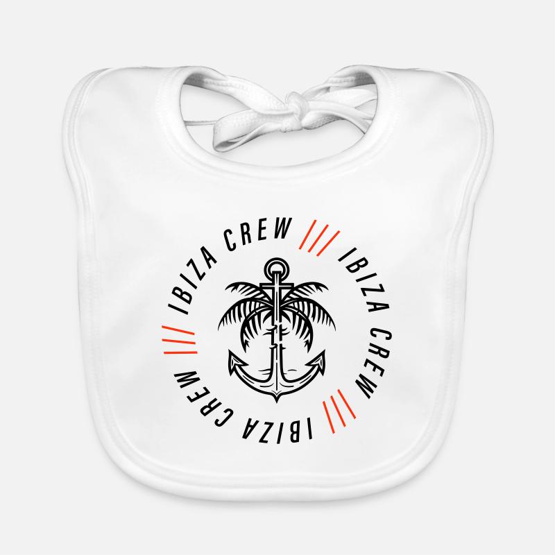 Ibiza Crew Anchor Palm Tree Bavoir bio Bébé