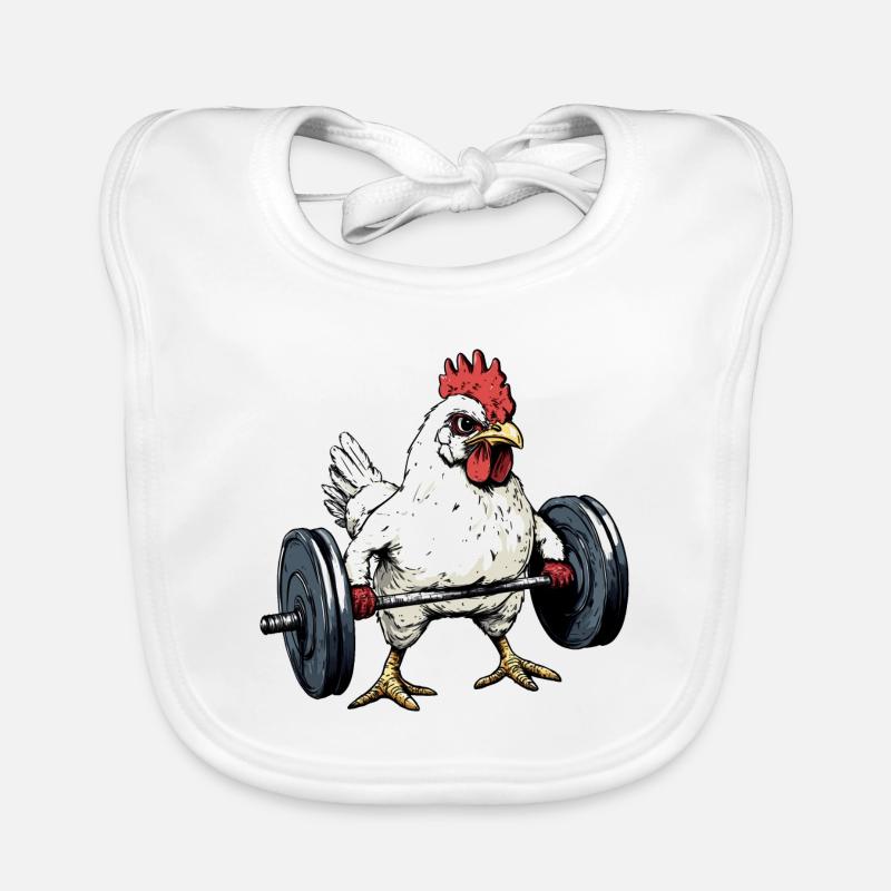 Poulet soulevé de terre Bavoir bio Bébé
