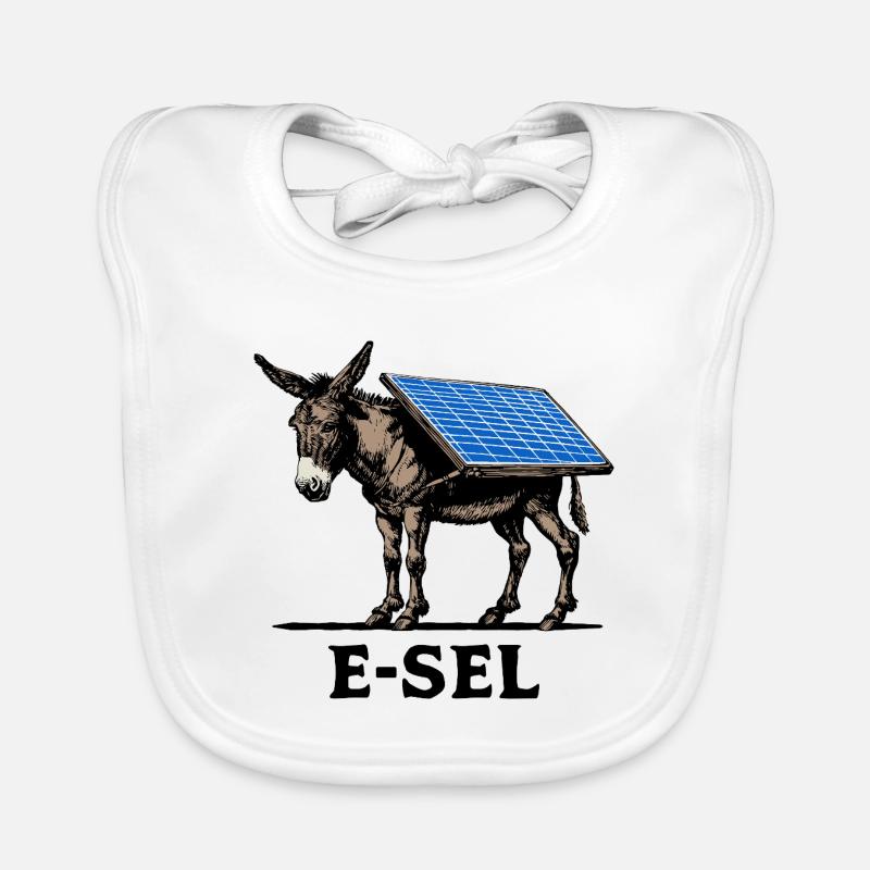 Solar E-sel, Esel, Lasttier, Packesel Baby Bio-Lätzchen