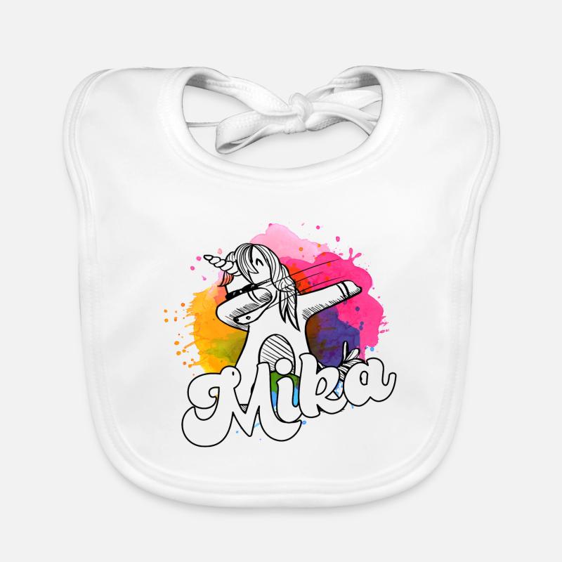 Beau nom de garçon avec licorne cool Bavoir bio Bébé