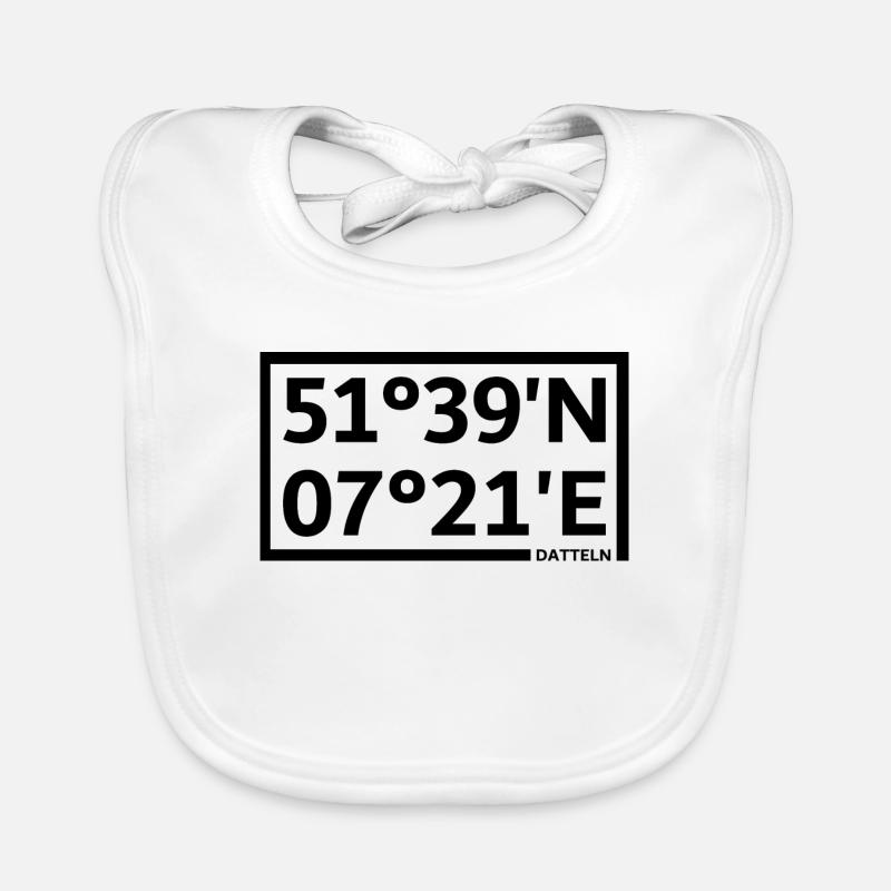 Dates coordinates Organic Baby Bibs