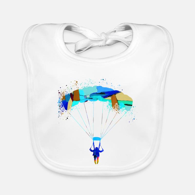 Parachute,Parachute,Graffiti,Parapente Bavoir bio Bébé
