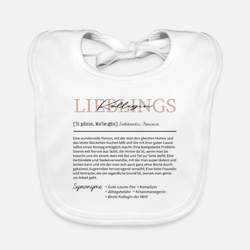 LIEBLINGSKOLLEGIN Liebe Abschiedsgeschenk Spruch Baby Bio-Lätzchen