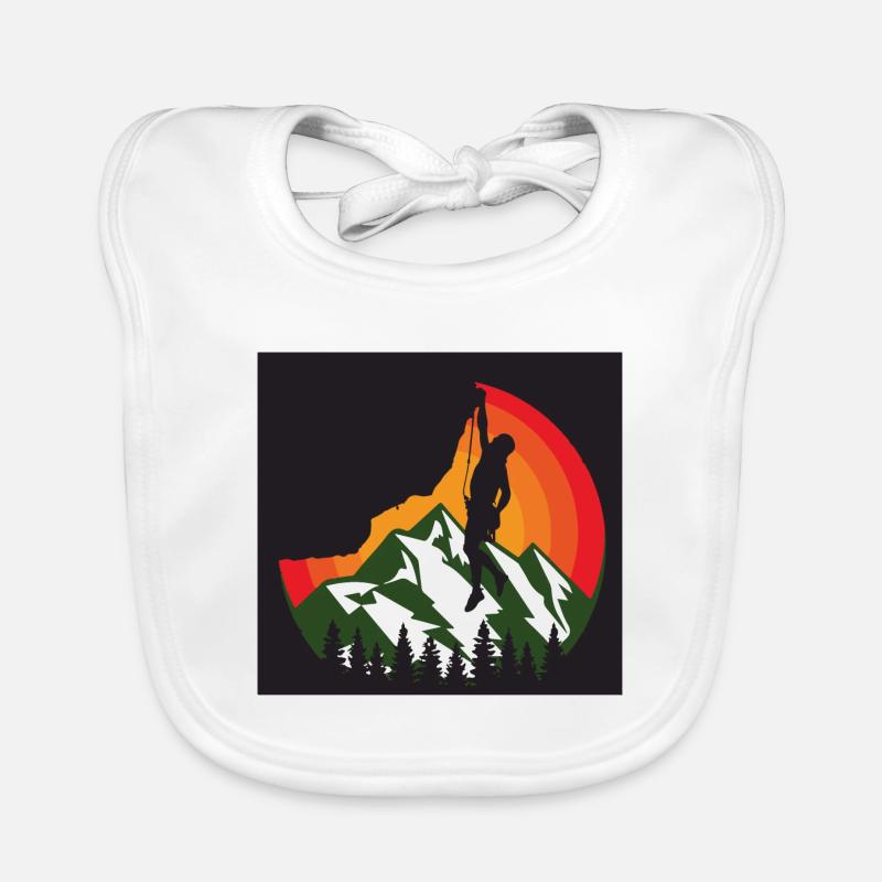 rock climbing - Baby Bio-Lätzchen - Weiß