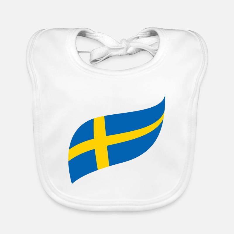 Drapeau suédois Bavoir bio Bébé