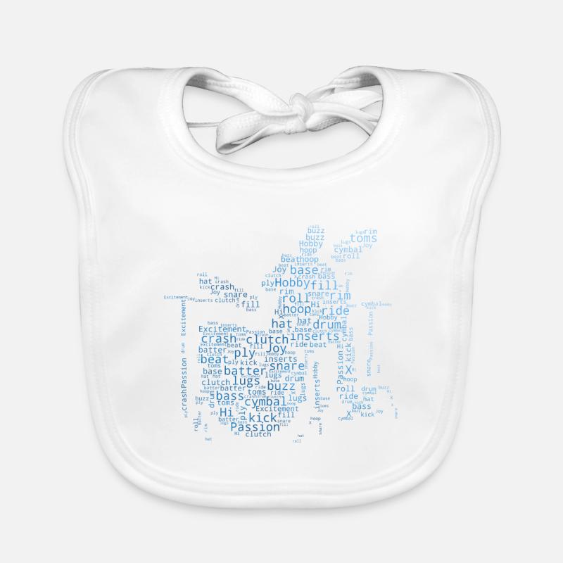Men's Percussionist Drums Drum Kit Organic Baby Bibs