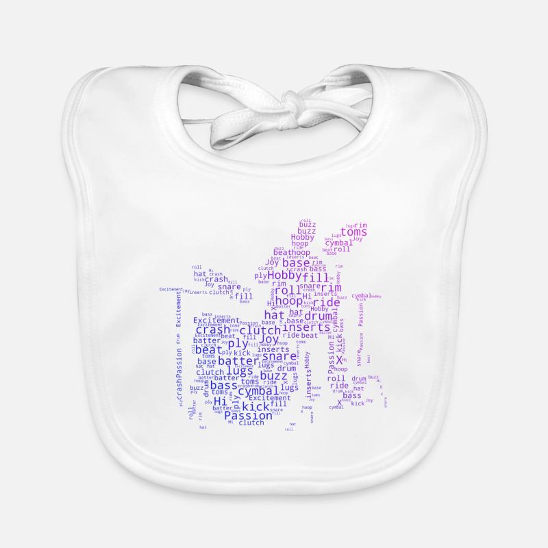 Percussionist Men Drummer Drumming Organic Baby Bibs