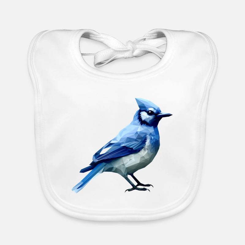 Blue jay bird Organic Baby Bibs