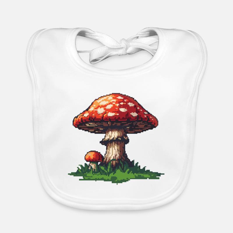 Icône de pixel de champignon Bavoir bio Bébé