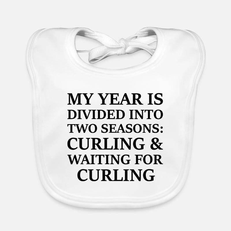 Mon année est divisée en deux saisons de curling Bavoir bio Bébé