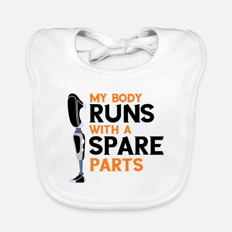 Bionic leg design for leg prostheses Organic Baby Bibs