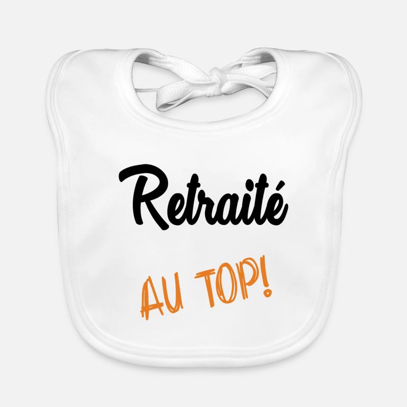 RETRAITE - Bavoir bio Bébé - blanc