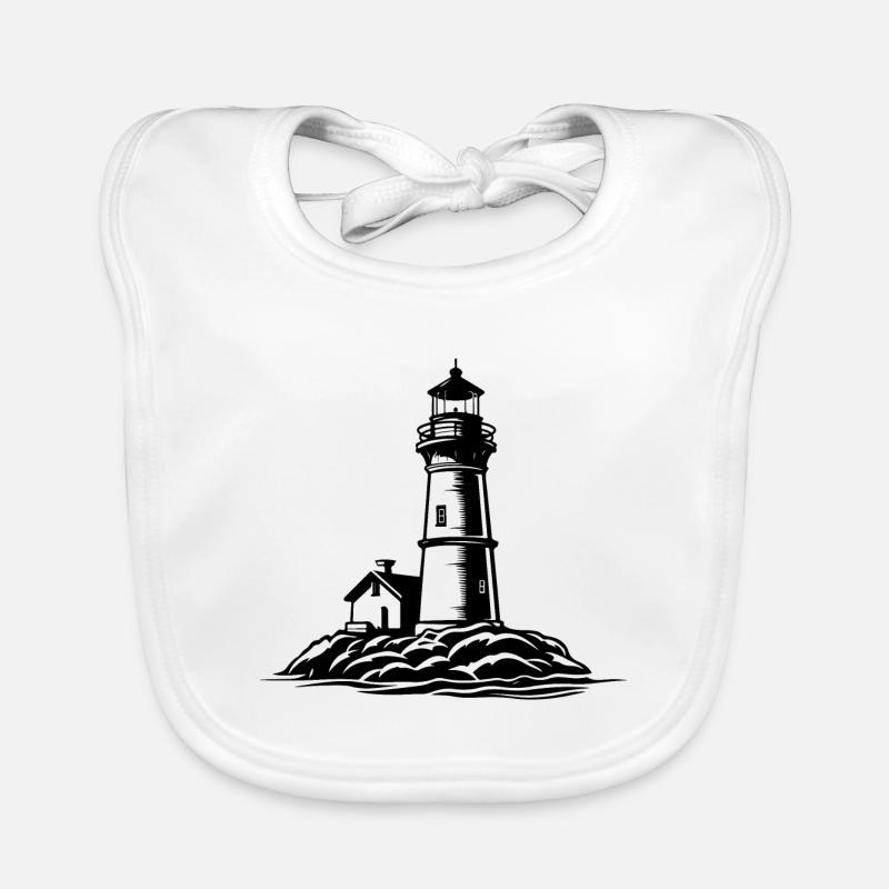 Lighthouse Icon Organic Baby Bibs