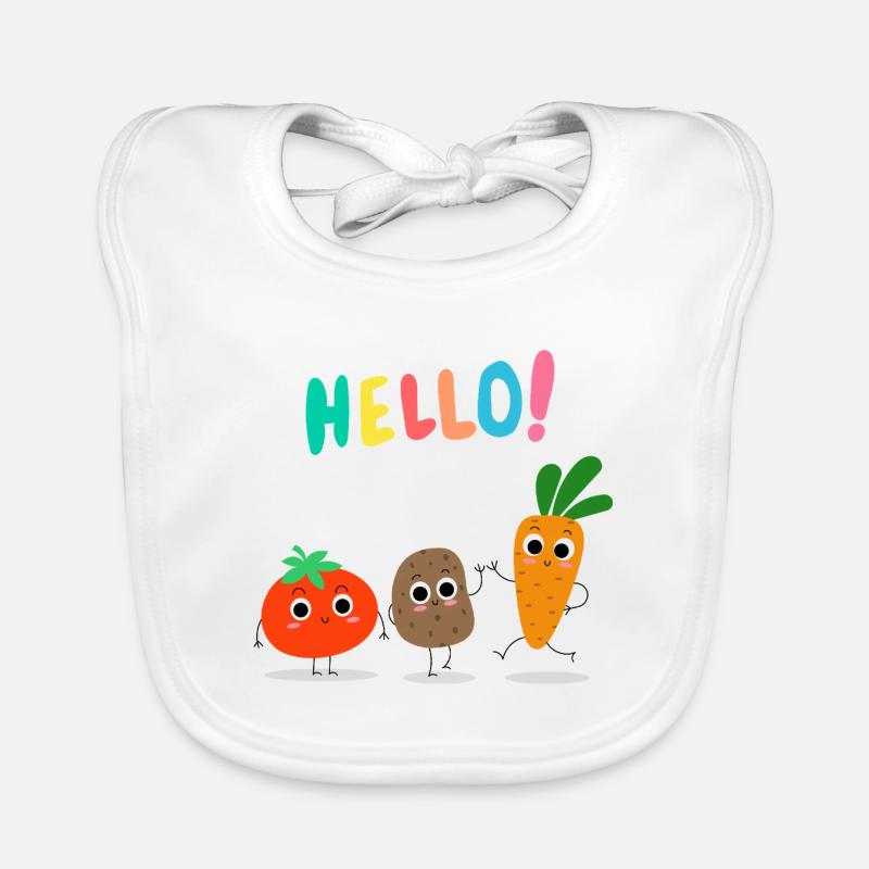 Funny Vegetables Say Hello – Fresh and Cheeky Organic Baby Bibs