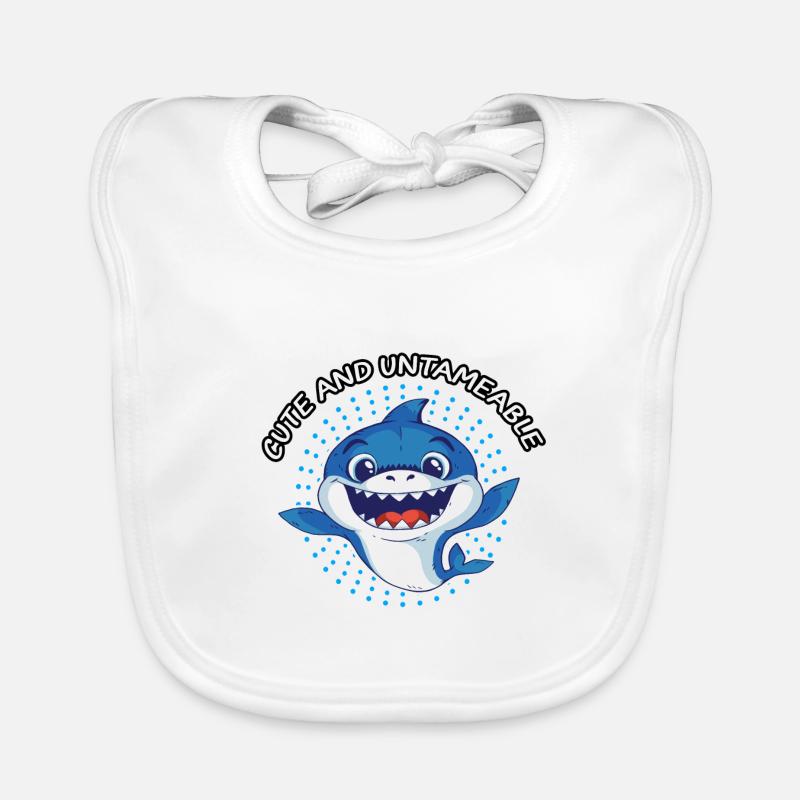 Bébé requin requin blanc hais cadeau de mer Bavoir bio Bébé