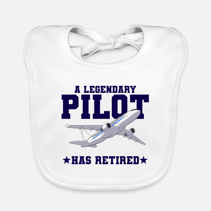 Pilote d’avion Fly Pension Stopped I Gift Bavoir bio Bébé