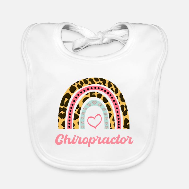 Chiropractor Physiotherapist Heart I Gift Organic Baby Bibs