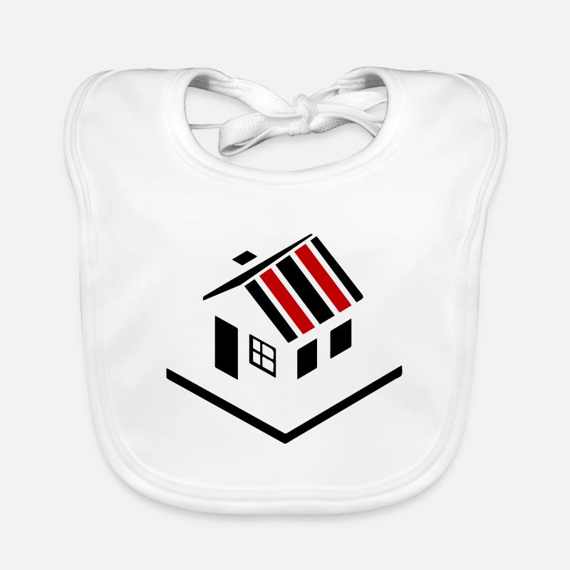 House Property Icon Logo Organic Baby Bibs