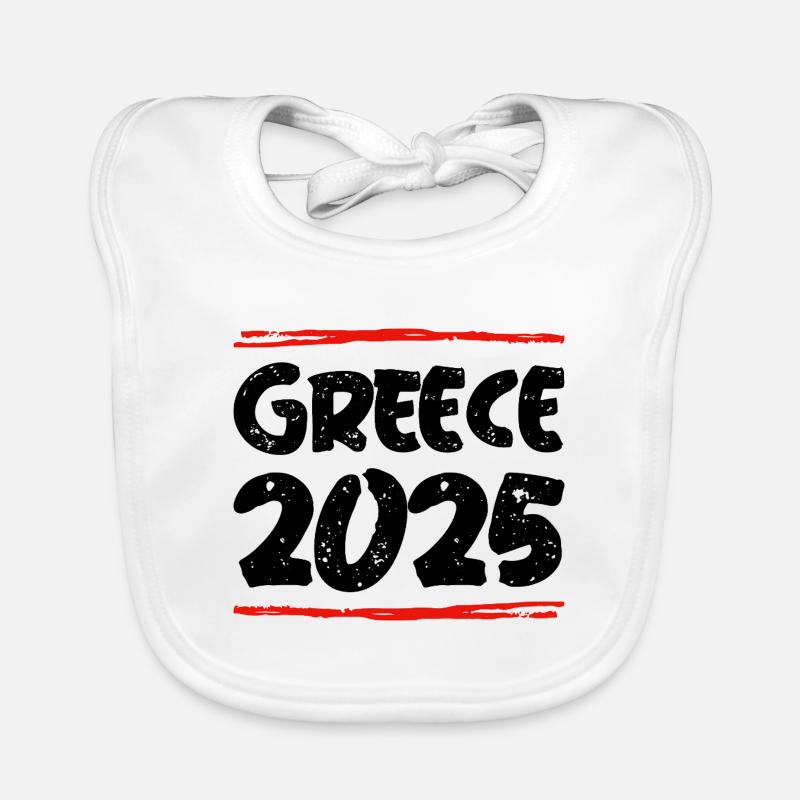 Greece 2025 Saying Organic Baby Bibs