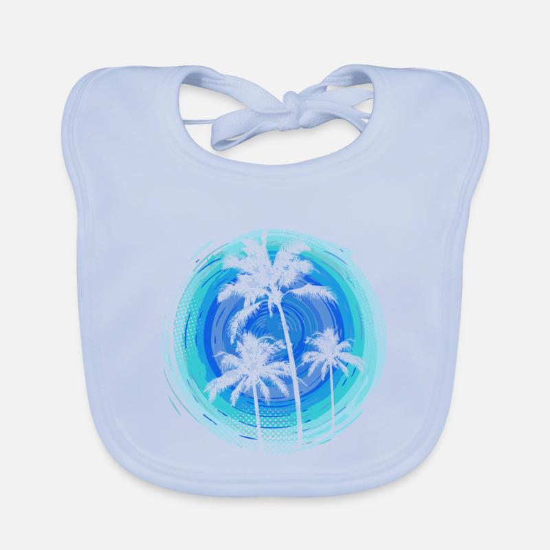 Palms & Circles 02 Organic Baby Bibs